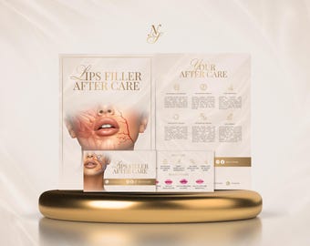 Aftercare Cards for Botox & Lip Filler | A5 and 3.5x2 in | Editable Canva | Printable