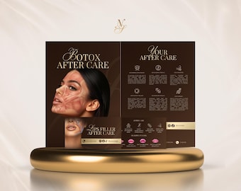 Canva, Template, Business card, After Care Cards, Beauty Salon, Loyalty, Gift Card,  Medicine, Botox & Filler Injector, Esthetician, Medspa