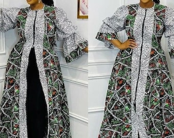 Ankara fashion wears,Long Ankara dress,Ankara fashion wears,Ankara clothes, Ankara outfit, Ankara women wears,Classy Ankara clothes,