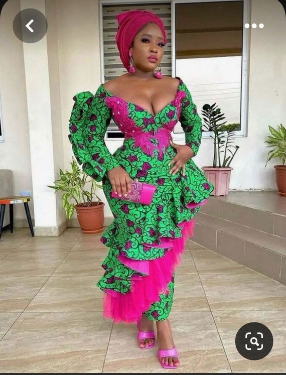 Ankara fitted gown styles 2025