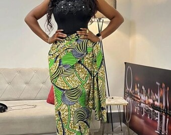 Ankara sit out dress,Ankara long gown, African gown, African clothing, African fashion, African wax dress, African print dress,African wears