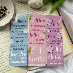 Lucy Score Bookmarks - Things We Never Got Over | Things We Hide From the Light | Things We Left Behind | Booktok | Autumn Book Collection