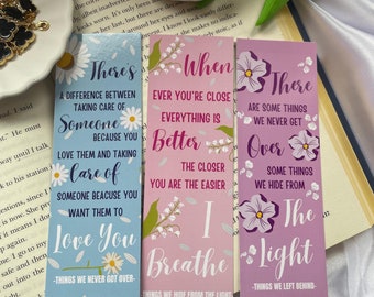 Lucy Score Bookmarks - Things We Never Got Over | Things We Hide From the Light | Things We Left Behind | Booktok | Autumn Book Collection