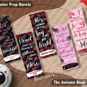 The Lancaster Prep Series Bookmarks - A Million Kisses in your Lifetime Bookmark | Monica Murphy Bookmarks | Booktok |Autumn Book Collection