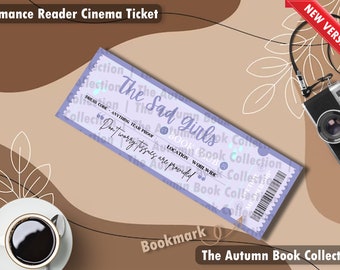 Sad Book Reader Book Club Bookmark - Sad Book Reader Ticket Bookmarks | Sad Book Merch | Bookmark Tickets | Bookish Gift | Sad Book Lover