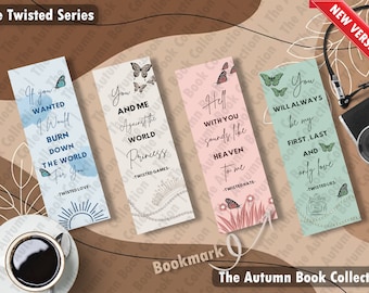 Twisted Series Bookmarks - Twisted Love | Twisted Games | Twisted Hate | Twisted Lies | BookTok | BookTok Bookmarks | Autumn Book Collection