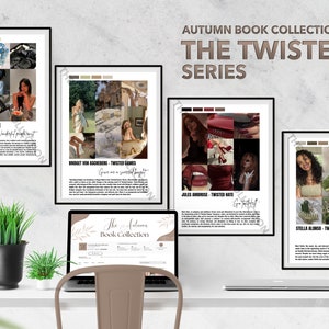 The Twisted Series Poster - Verdrehte Liebe | Verdrehte Spiele | Verdrehter Hass | Verdrehte Lügen | BookTok | BookTok Merch | Herbstbuch-Kollektion