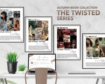 The Twisted Series Posters - Twisted Love | Twisted Games | Twisted Hate | Twisted Lies | BookTok | BookTok Merch | Autumn Book Collection