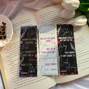 The Powerless Series Bookmarks - Powerless Bookmark | Powerful Bookmark | Reckless Bookmark | Lauren Roberts Inspired | Powerless Merch