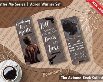 Marcadores de Aaron Warner - Marcadores Shatter Me / BookTok / Marcadores Booktok / Marcadores románticos / Aaron Warner Merch/ Colección de libros de otoño