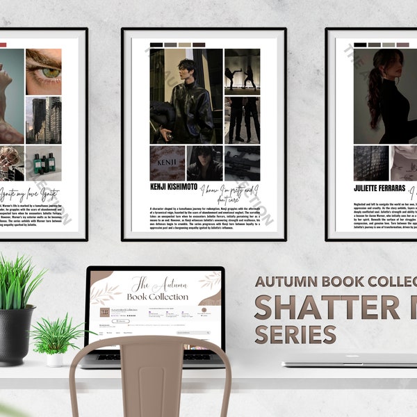 Shatter Me Series Posters - Aaron Warner Poster | Kenji Kishimoto  | Juliette Ferraras | BookTok | Shatter Me Merch | Autumn Book Collection