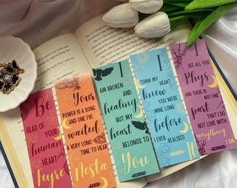 A Court of Thorns and Roses Bookmarks - ACOTAR Inspired Bookmark | Fantasy Bookmark | Sarah J. Maas Inspired Bookmark |ACOTAR Inspired Merch