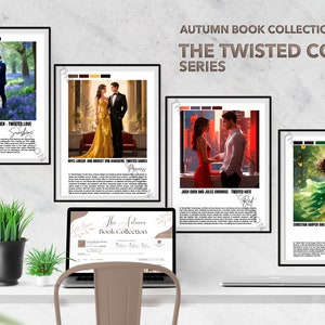 Los carteles de pareja de la serie Twisted - Amor retorcido / Juegos retorcidos / Odio retorcido / Mentiras retorcidas / BookTok Wall Art / Carteles de la serie retorcida