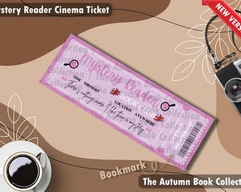 Mystery Reader Book Club Bookmark - Mystery Ticket Bookmarks | Mystery Book Merch | Bookmark Tickets | Bookish Gift | Mystery Book Lover