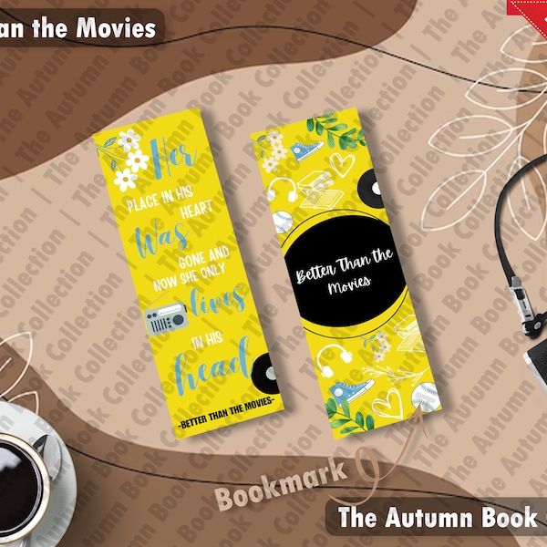 Better Than the Movies Bookmarks - Lynn Painter Bookmark | BookTok | BookTok Bookmarks |Romance Bookmark |Book Merch |Autumn Book Collection