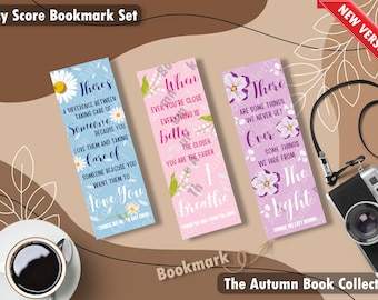Lucy Score Bookmarks - Things We Never Got Over | Things We Hide From the Light | Things We Left Behind | Booktok | Autumn Book Collection