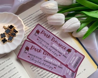 Dark Romance Book Club Bookmark - Dark Romance Ticket Bookmarks|Bookmark Tickets |Dark Romance Lover | Romance|Bookish Gift|Book Lover Merch
