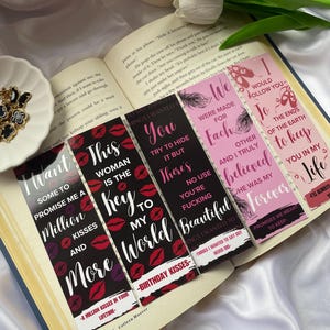 The Lancaster Prep Series Bookmarks - A Million Kisses in your Lifetime Bookmark | Monica Murphy Bookmarks | Booktok |Autumn Book Collection