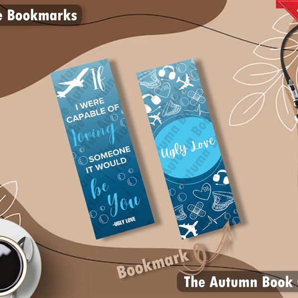 Ugly Love Bookmarks - Colleen Hoover Bookmark | BookTok | BookTok Bookmark | Romance Bookmark | COHO Merch | Autumn Book Collection