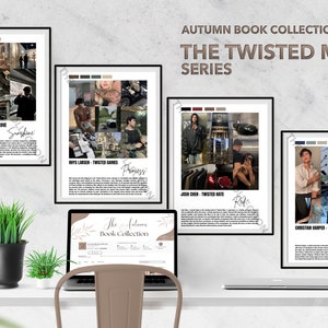 The Twisted Series Poster - Alex Volkov | Rhys Larsen | Josh Chen | Christian Harper |BookTok |Twisted Series Merch |Herbstbuchkollektion