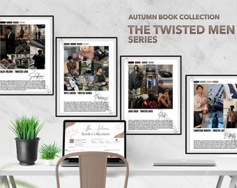 The Twisted Series Posters - Alex Volkov | Rhys Larsen | Josh Chen | Christian Harper |BookTok |Twisted Series Merch |Autumn Book Collection