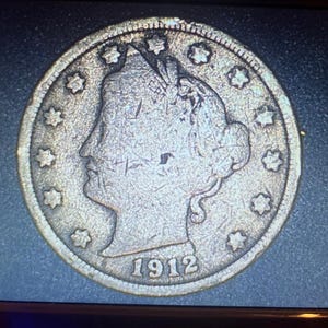 1912 V Nickel. Vintage. Liberty Head.