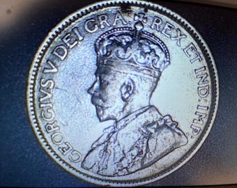 1920年カナダ5セント銀貨キングジョージ - Etsy 日本