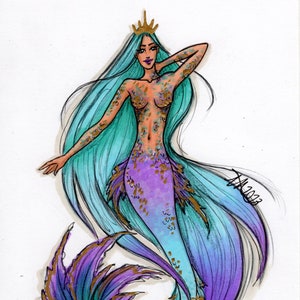ILLIANA - Mermaid Fashion Illustration Print