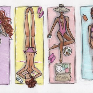 WE WEAR PINK - Summer Fashion Illustration Print
