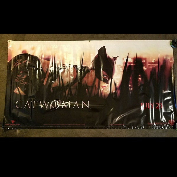 Catwoman Halle Berry Movie Theater Promo Vinyl Banner (7.5' x 4')