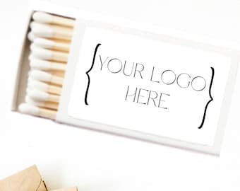 Custom Matchboxes with Logo, Personalized Business Promotion, Party Favor, Wedding Crest