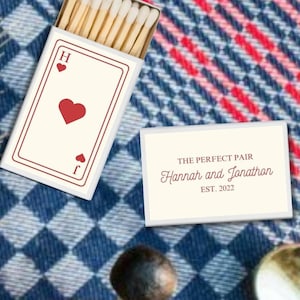 Custom Matchboxes, Playing Card Matches, Personalized Wedding Favors, Casino Royale, Las Vegas Theme