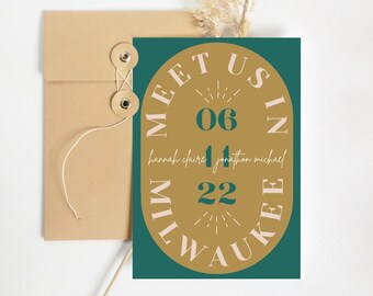 Customizable Wedding Save the Date, Event Invitation, Save the Date, Vintage Wedding, Editable Template, Template Download