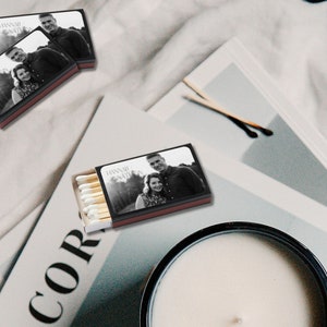 Custom Photo Matchboxes, Custom Wedding Matchboxes, Custom Match Boxes, Photo Matchbox, Modern Matchbox, Matchbooks, Custom Wedding Favors