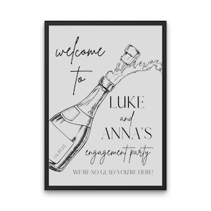 Customizable Engagement Party Welcome Sign, Customizable Welcome Sign, Engagement Party, Wedding Signs, Editable Design, Digital Download image 4