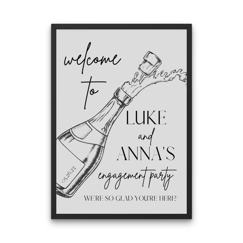 Customizable Engagement Party Welcome Sign, Customizable Welcome Sign, Engagement Party, Wedding Signs, Editable Design, Digital Download image 4