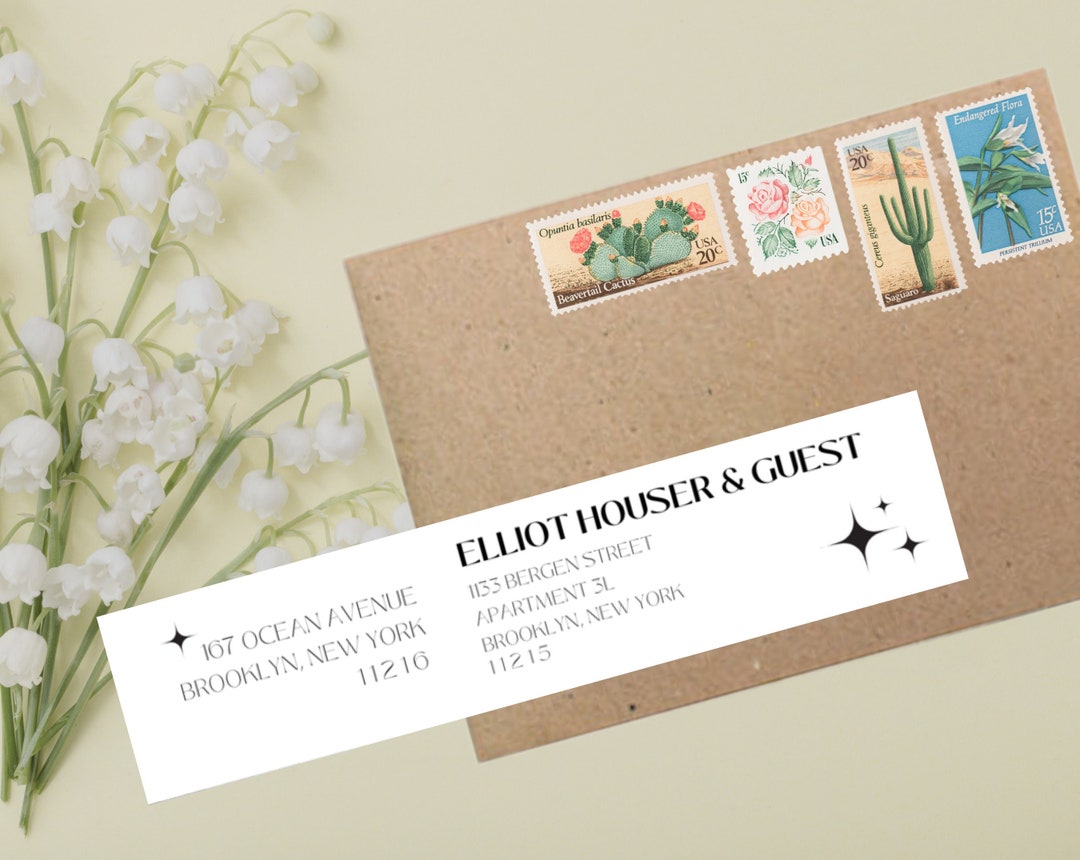 Wrap Around Address Label, Customize Address Label, Wrap Around Return