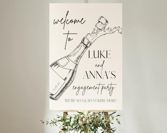 Customizable Engagement Party, Wedding Welcome Sign, Bridal Shower, Editable Template (Digital Download)