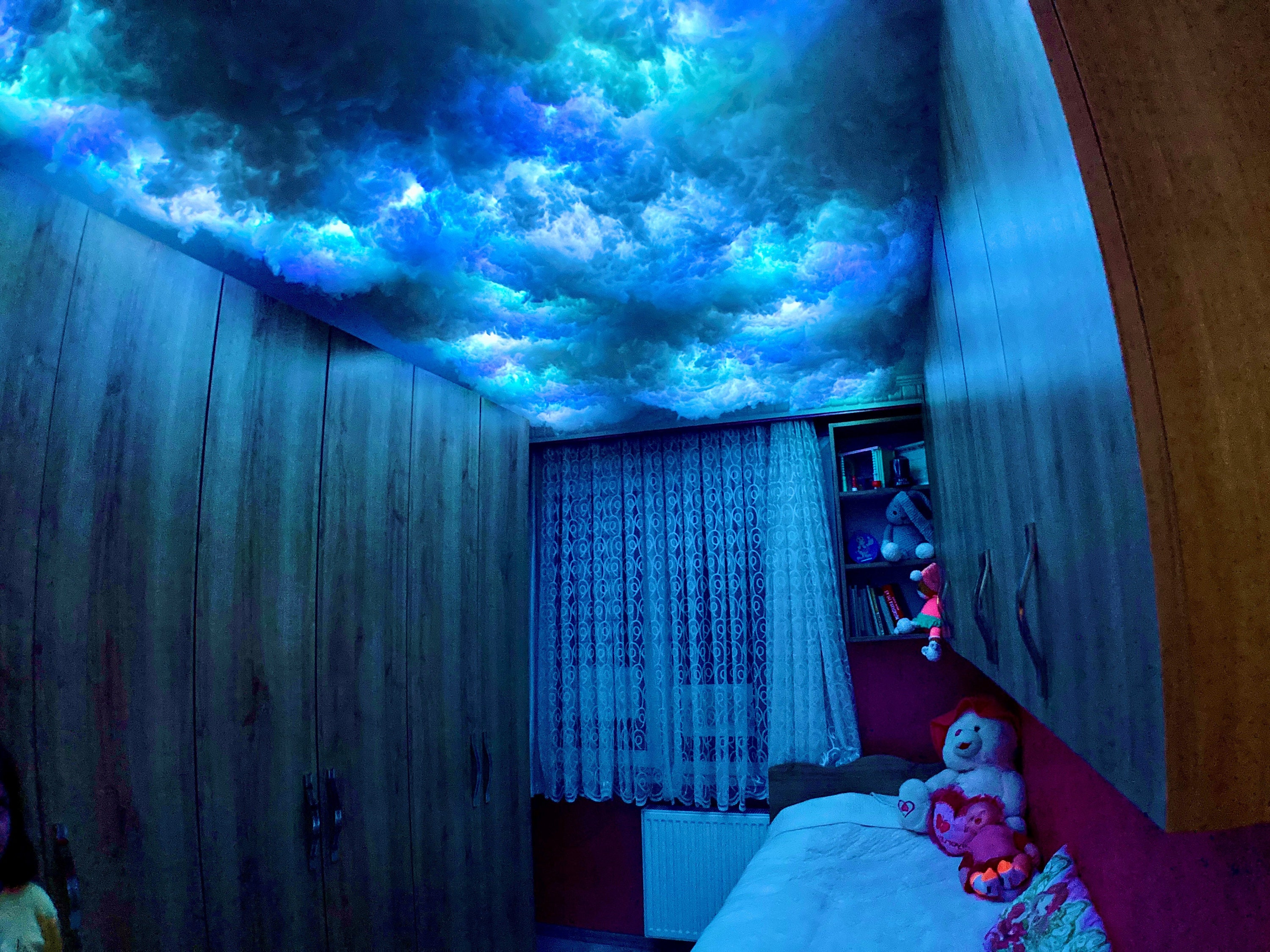 Lumières de nuage pour chambre à coucher, lumière LED 3D Thundercloud, kit  de lumières de bande LED de lumière de nuage LED DIY Strip LED Lights