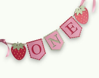 Strawberry Birthday Banner | Berry First