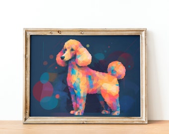 Poodle Pop Art, Poodle Digital Art, Poodle Digital Download, Dog Art, Artistic