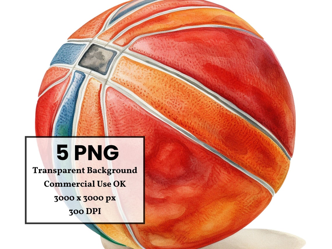 American Basketball Clipart Bundle Commercial Use Watercolor Sports ...