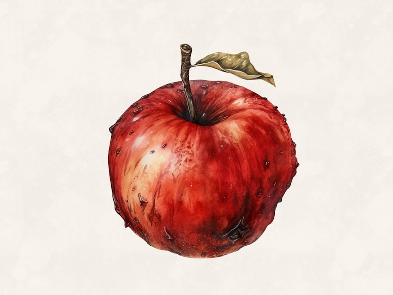 Rotten Apple Watercolor Clipart: Commercial Use Digital Bundle (PNG) - Etsy
