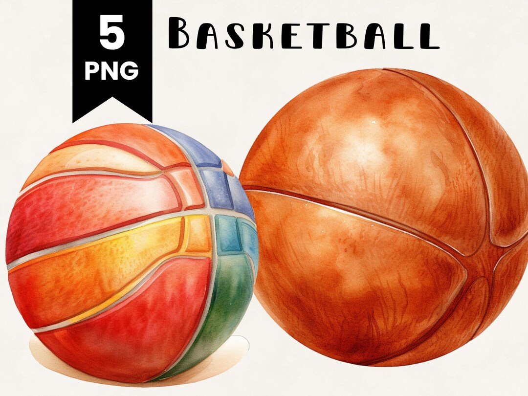 American Basketball Clipart Bundle Commercial Use Watercolor Sports ...