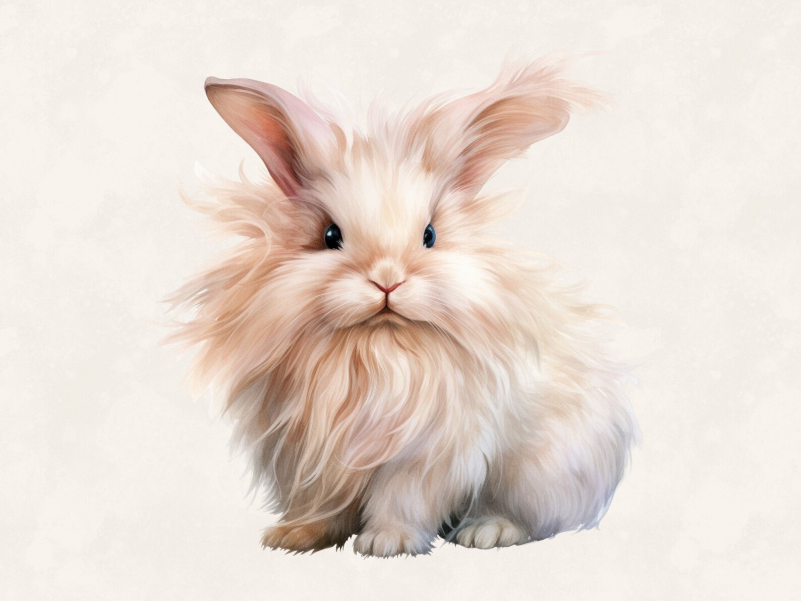 Angora Rabbit Watercolor Clipart: Commercial Use Digital Design ...