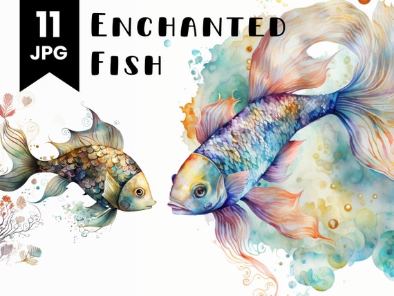 Magic Fish Clipart, Commercial Use, Watercolor Enchanted Fishes, Digital  Design Bundle, Clip Art Sublime -  Canada