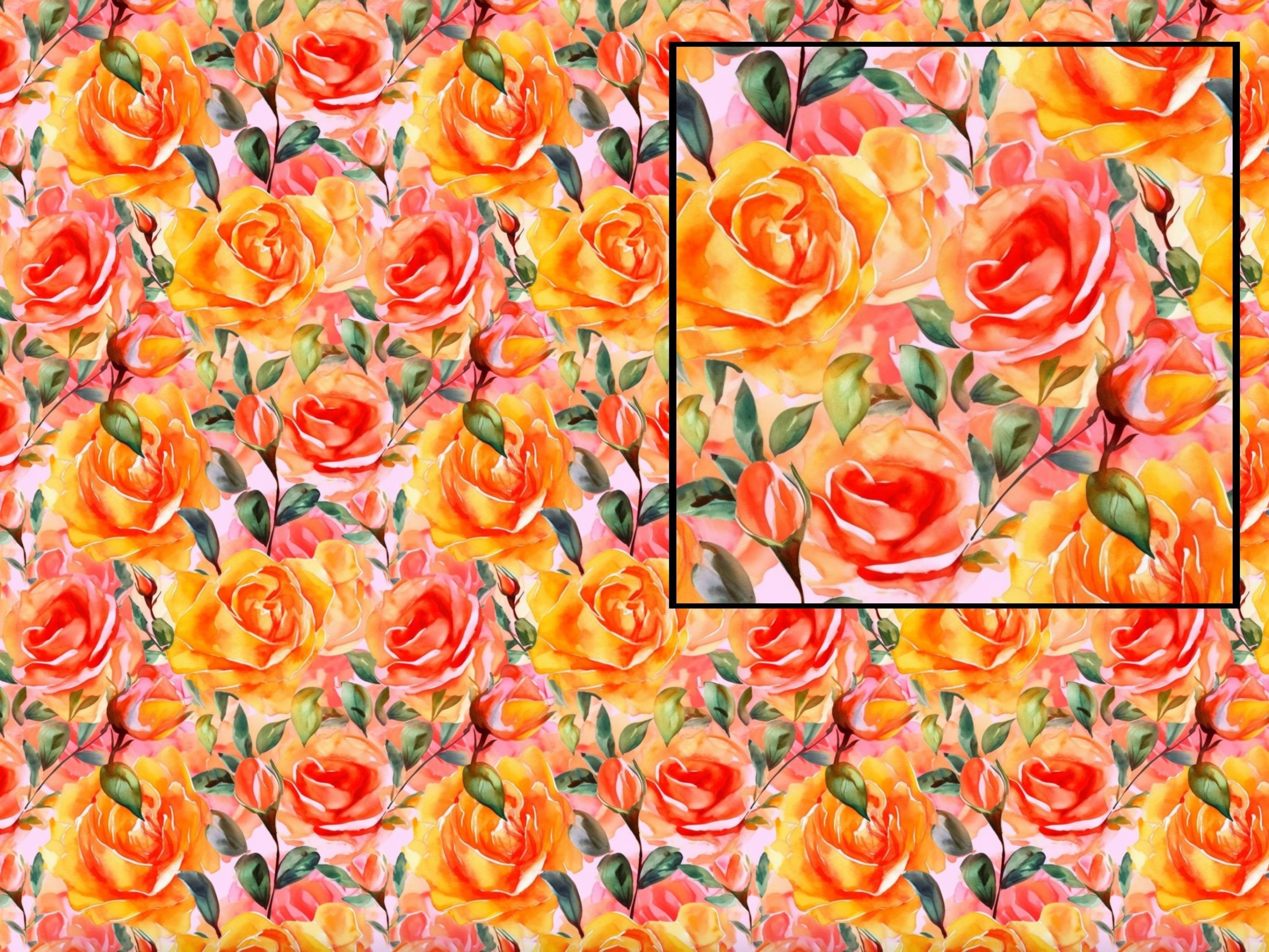 Vintage Roses Flower Seamless Pattern Commercial Use Etsy