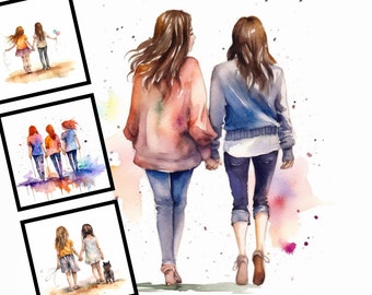 Friends Watercolor Art Print Set (Digital Download)
