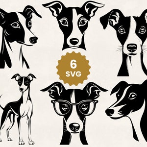 Silhouette SVG di levriero italiano per uso commerciale, pacchetto SVG, cane mamma SVG Clipart