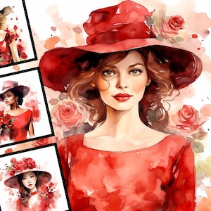 Red Dress Book Cover - Etsy